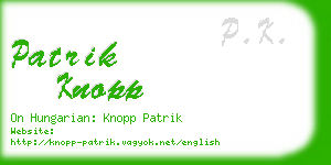 patrik knopp business card